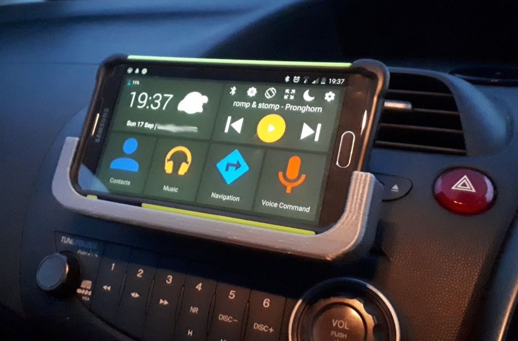 Autotelefoonhouder met CD-sleuf voor Samsung Galaxy Note 4 en Honda Civic ES