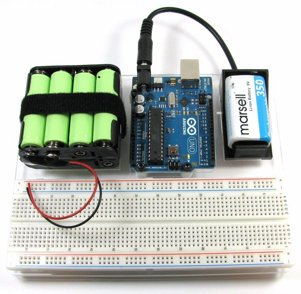 Arduino-houder met batterijbevestiging
