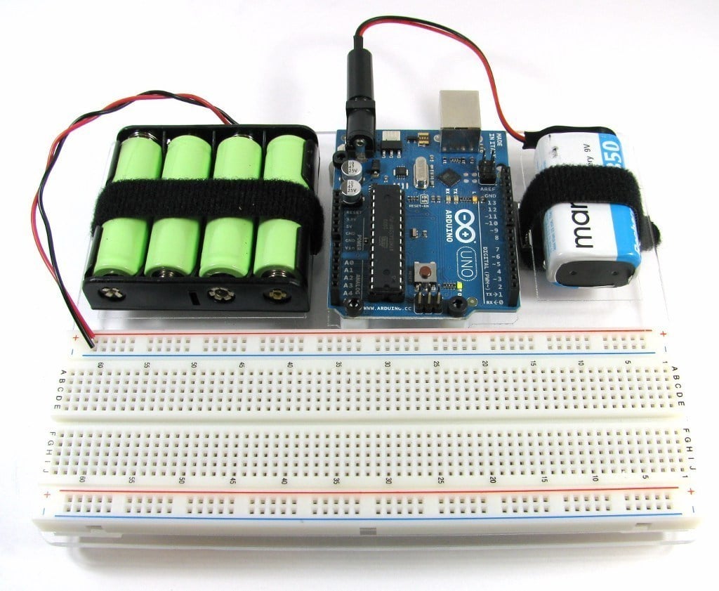 Arduino-houder met batterijbevestiging