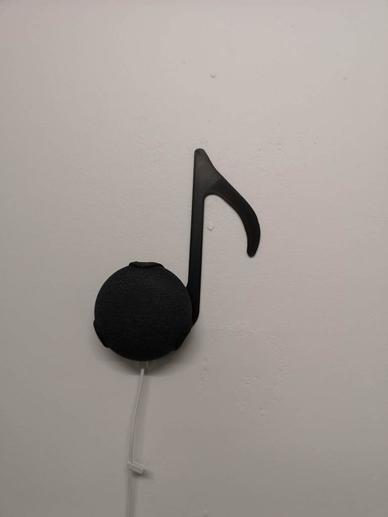Google Home Mini wandhouder met muzieknoot