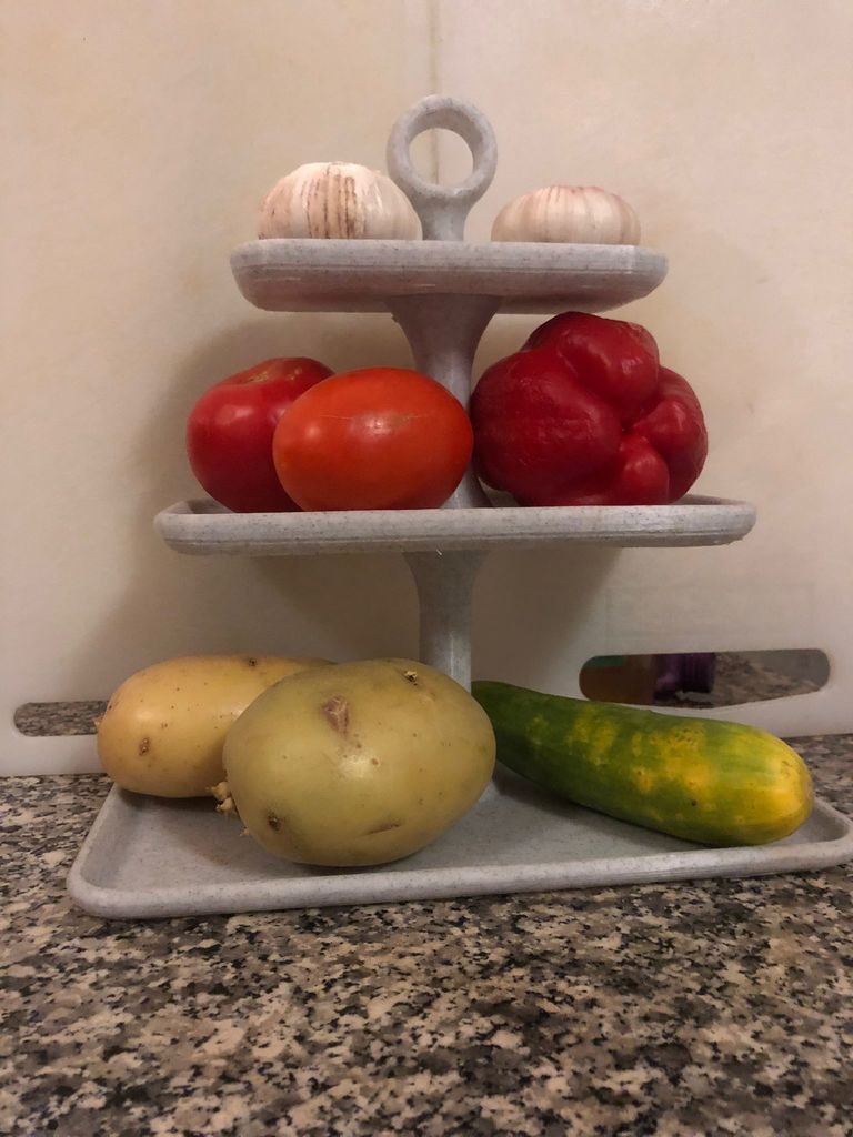 Fruit- en groentehouder voor op de keukentafel