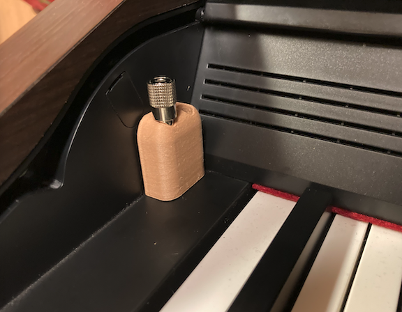 Adapterhouder voor hoofdtelefoon voor digitale piano en gitaarversterkers