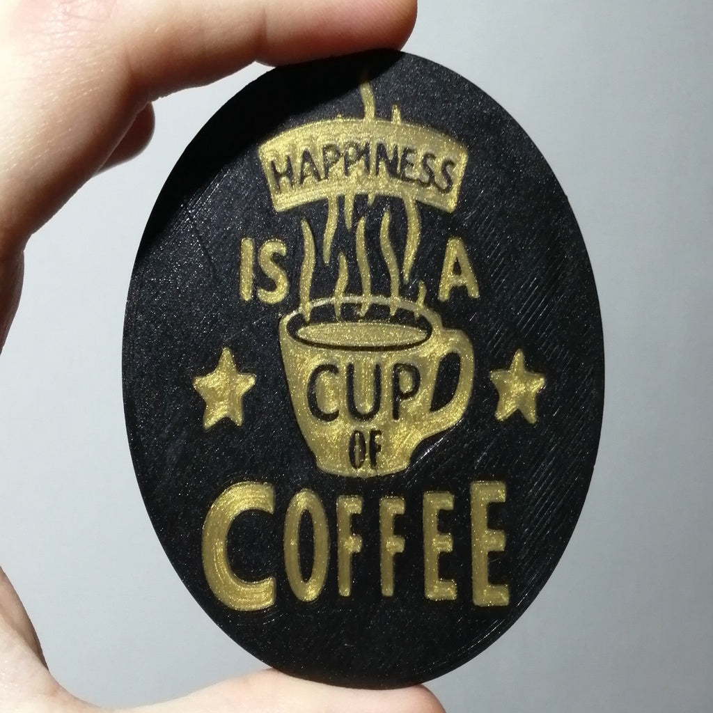 Koffieplateau met Multipass meerkleurige print &quot;Coffee Happiness&quot;