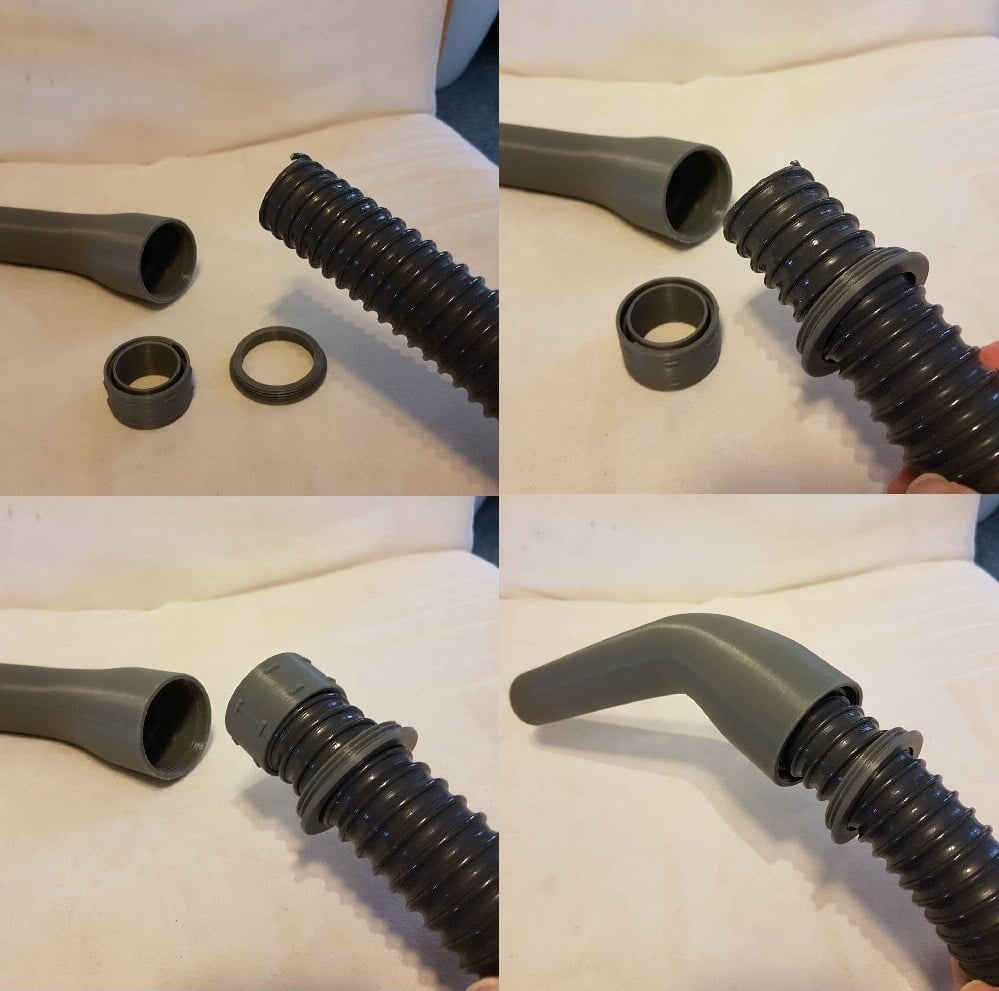 Zwenkbare vacuümslangaansluiting voor 35 mm en 40 mm slangen
