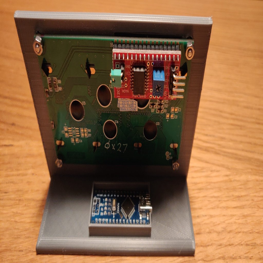 LCD2004 Monitorstandaard met Arduino Nano-houder