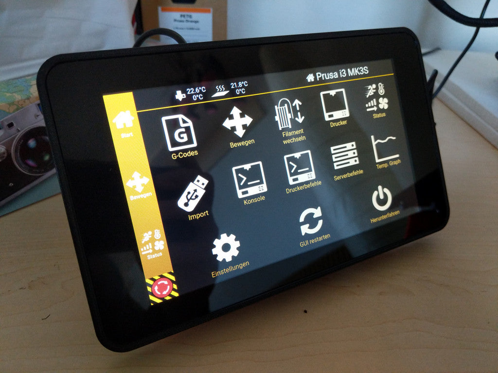 7' Touchscreen behuizing met ingebouwde ventilator voor Raspberry Pi 4