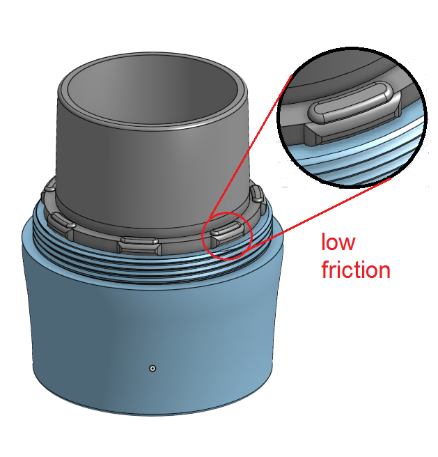 Zwenkbare vacuümslangaansluiting voor 35 mm en 40 mm slangen