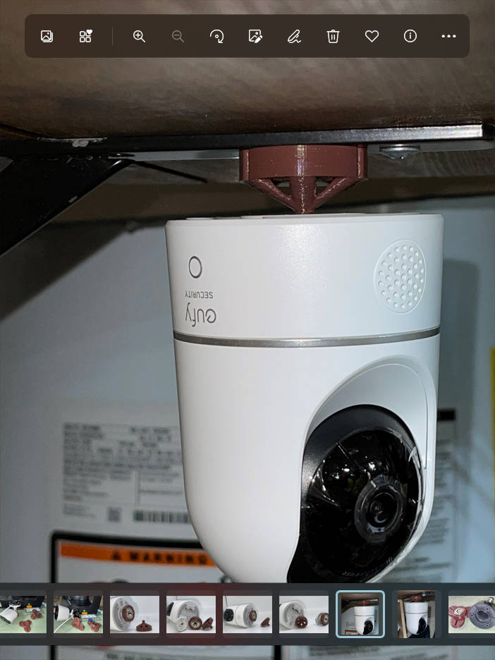 Magnetische binnencamerahouder op verlaagd plafond voor Eufy, GoPro of andere standaard 1/4&quot; camerasteunen