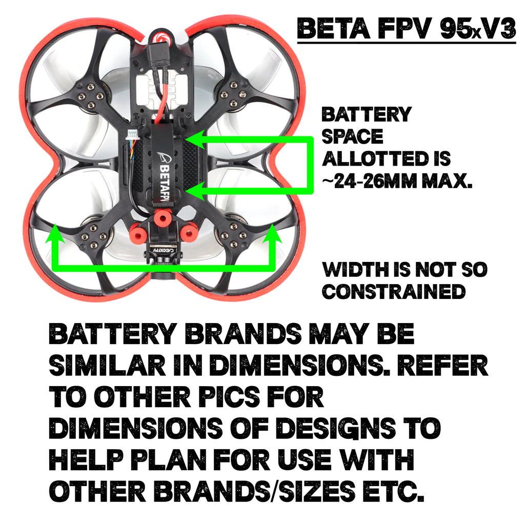 Beta FPV 95x Drone-batterijhouder