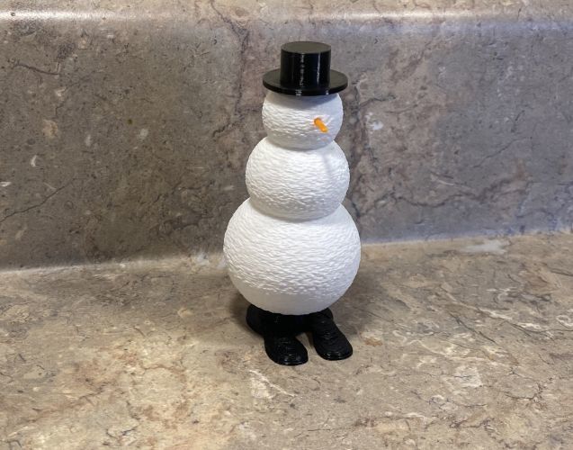 Sneeuwpop met bobbelkop