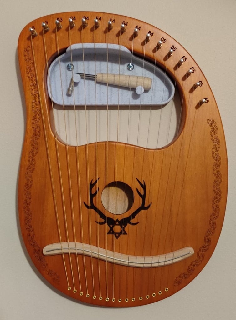 Lyre Harp muurhanger en montage