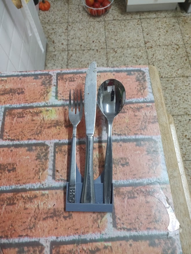 Mes, lepel en vork voor de keuken