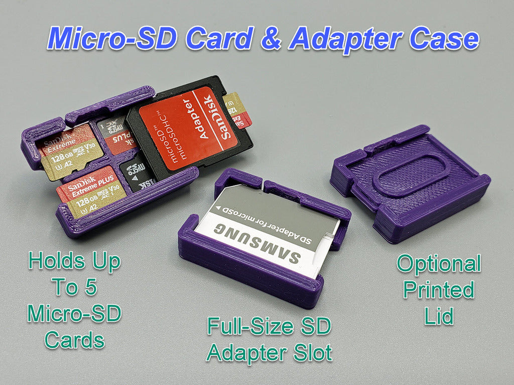 Micro-SD-kaart- en adaptertasje, klein
