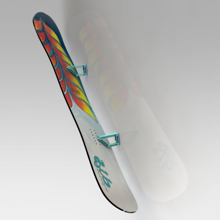 Eenvoudige wandgemonteerde snowboardhouder