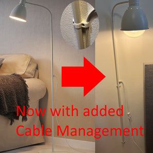 IKEA Lersta lamp wandmontage met kabelgeleiding (3 delen)