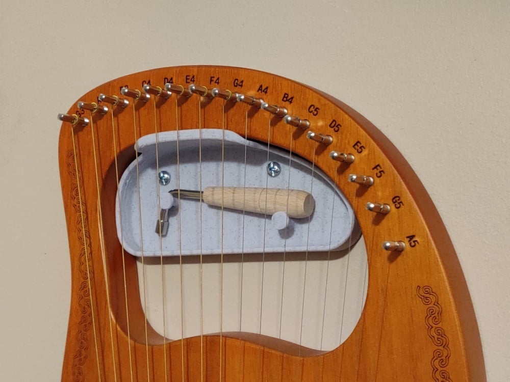 Lyre Harp muurhanger en montage