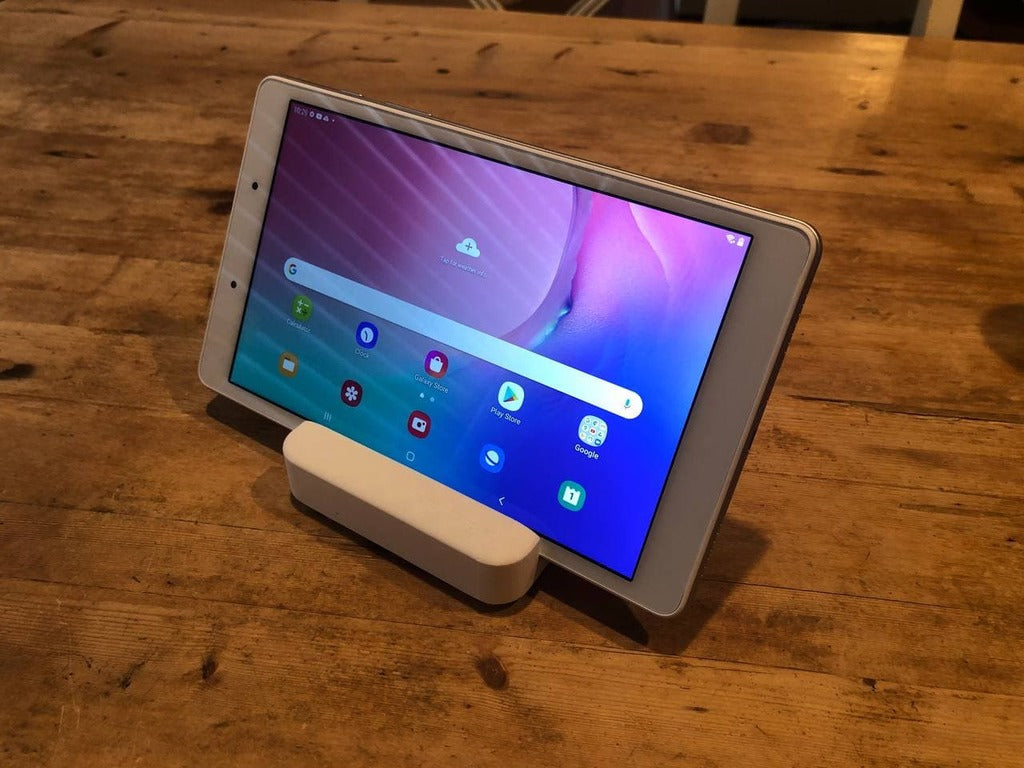 Eenvoudige tablethouder voor Samsung Galaxy Tab A en Decent Espressomachine