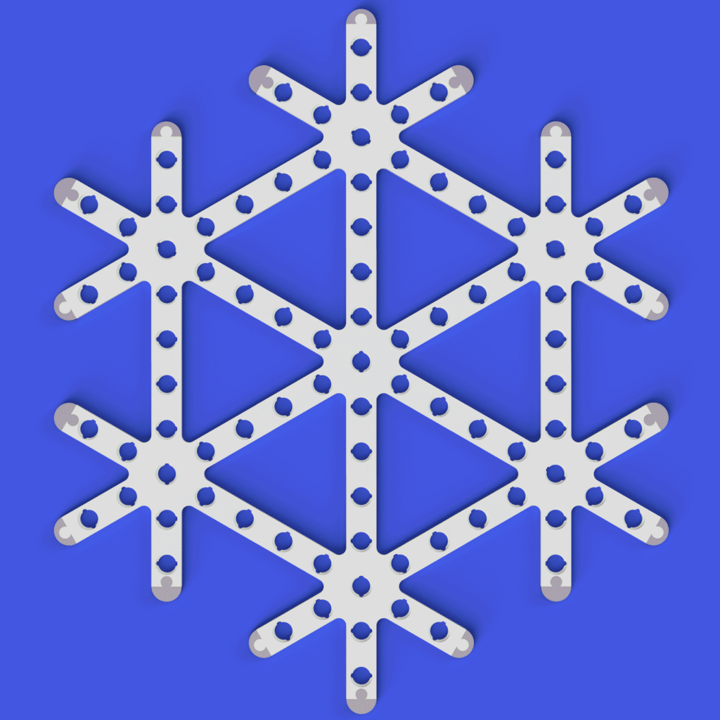 WS2811 Pixel eindeloze sneeuwvlokpuzzel - Schaalbare kerstverlichting