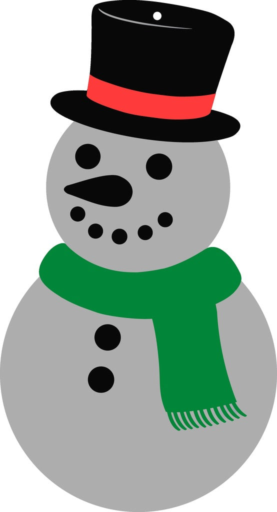 Sneeuwpop en kerstboomversieringen
