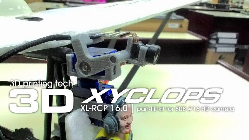 XL-RCP 16.0 XYCLOPS: Cockpitcamera pan-tilt voor 808 #16 HD cam voor ES Drifter Ultralight