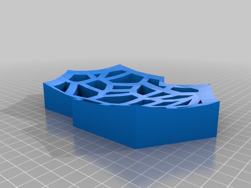 Voronoi zeepbakje ontworpen in Tinkercad